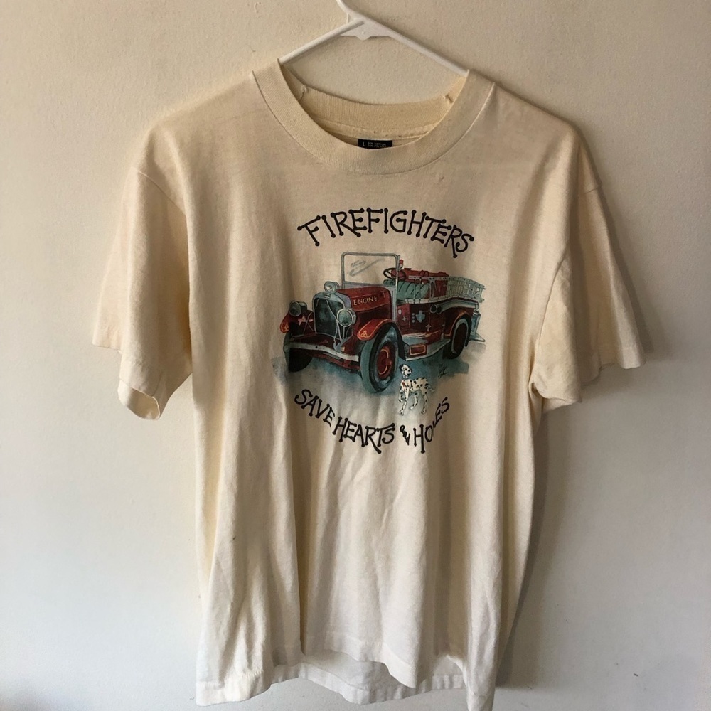Vintage Firefighter Screen Stars Tee Shirt